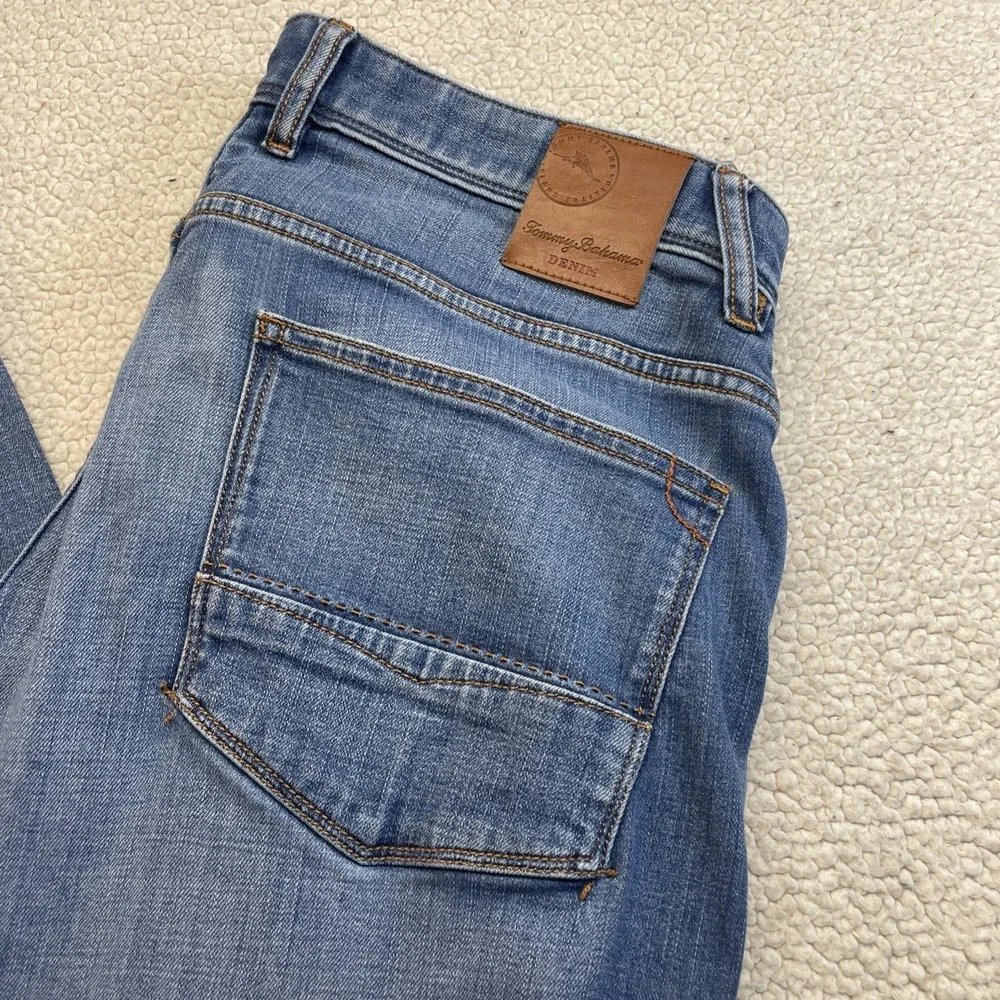 Tommy Bahama Jeans Mens 35x32 Blue Denim Straight Leg Island Life Casual Pants